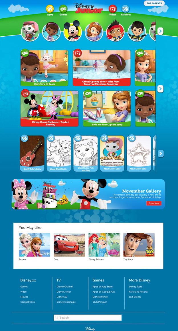 Disney Junior Redesign